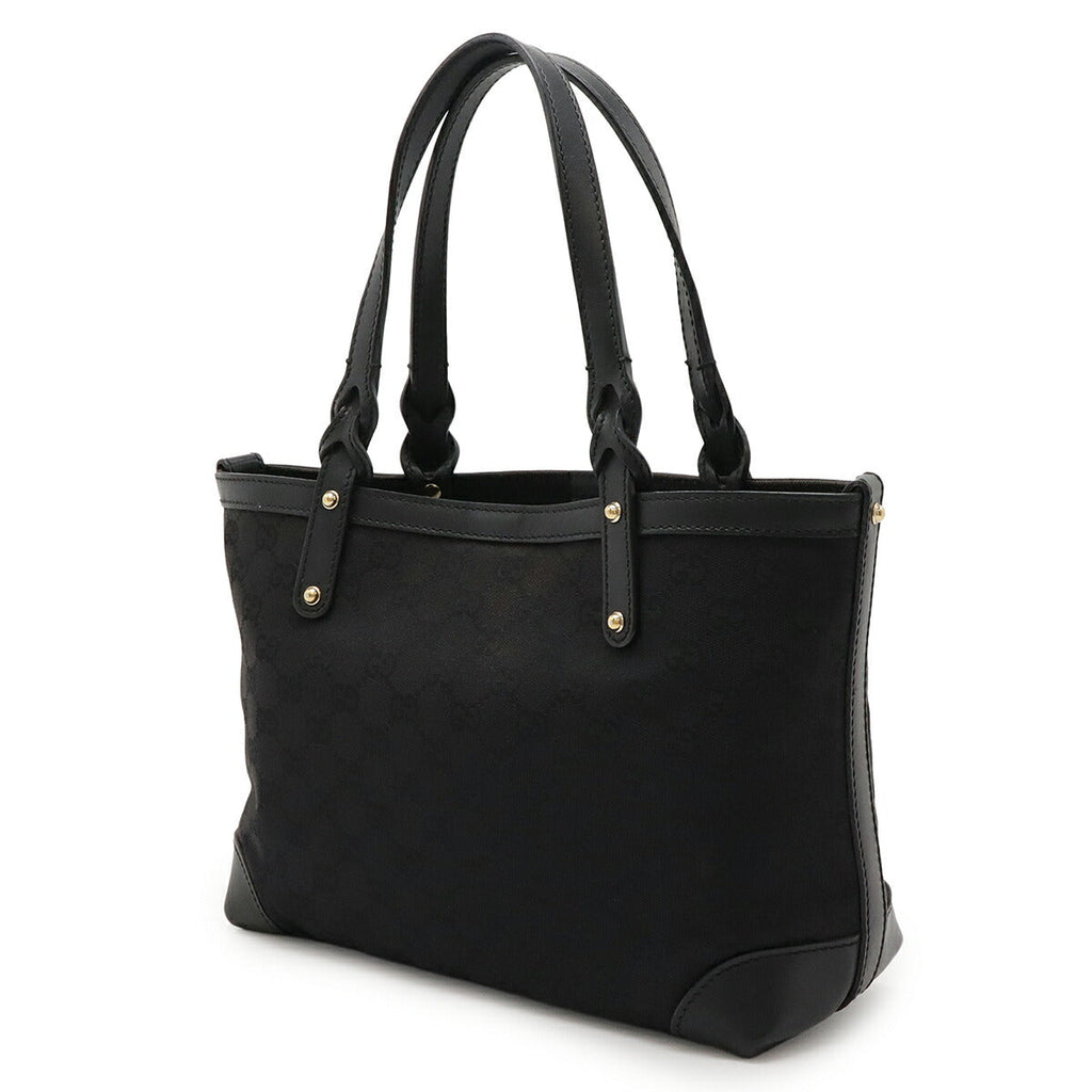 Gucci GG Canvas Leather Tote Bag