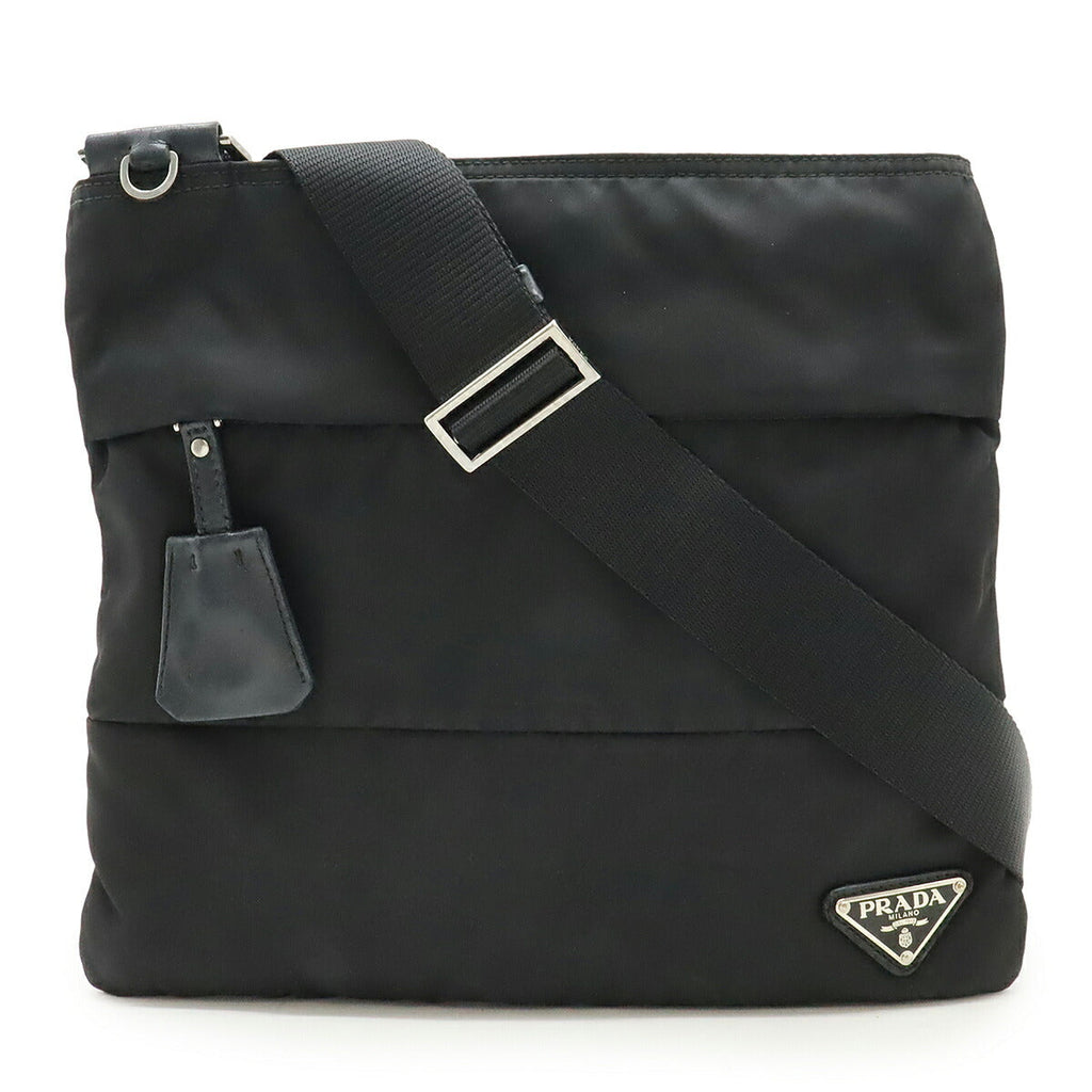 Prada BT0741 Nylon Leather Shoulder Bag