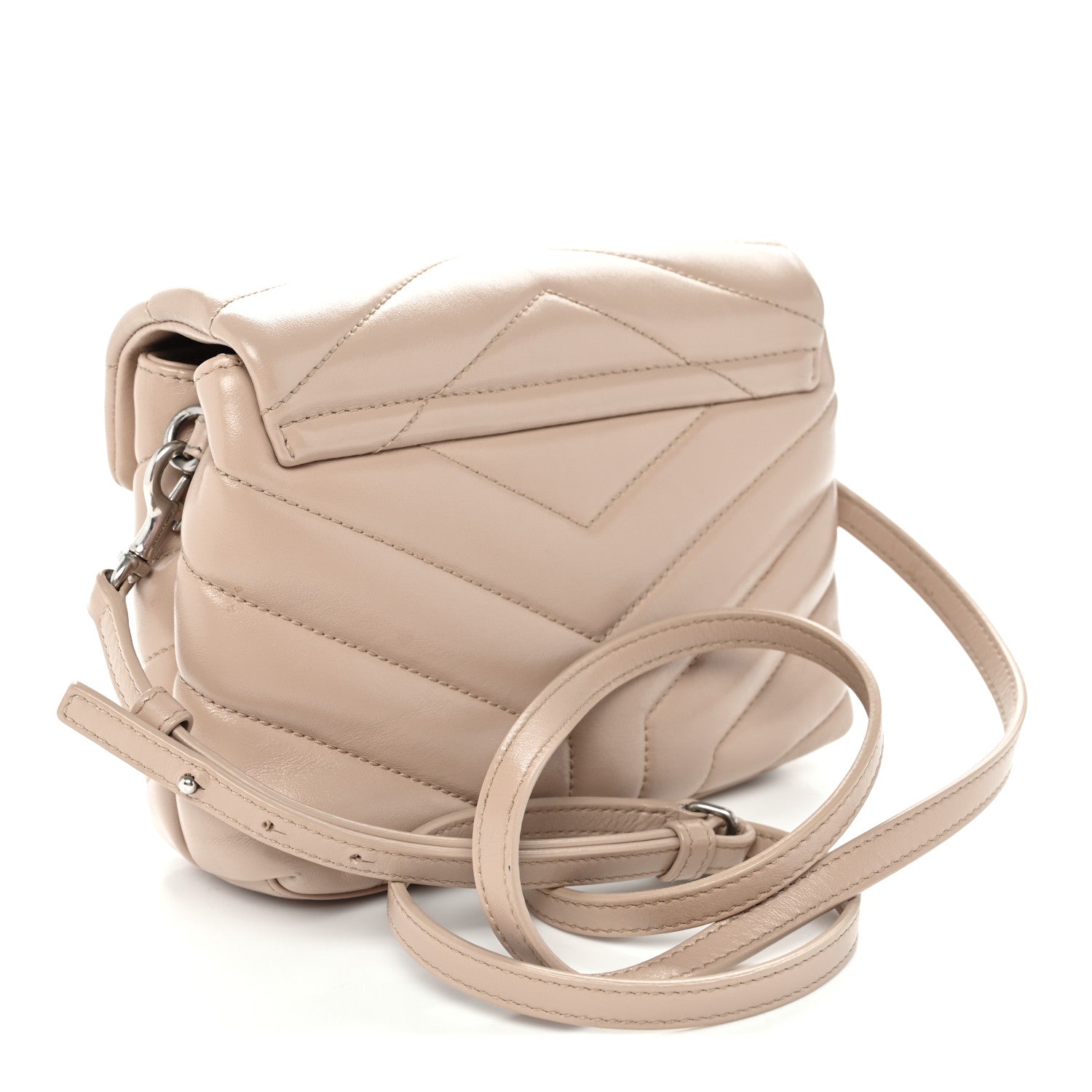 Calfskin Y Quilted Monogram Toy Loulou Crossbody Bag Light Natural