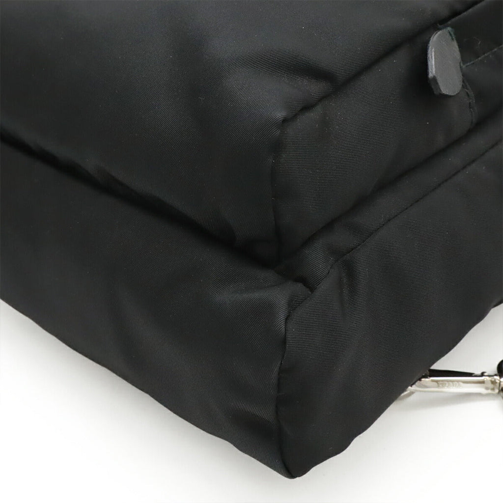 Prada Triangle Logo Nylon Leather Shoulder Bag