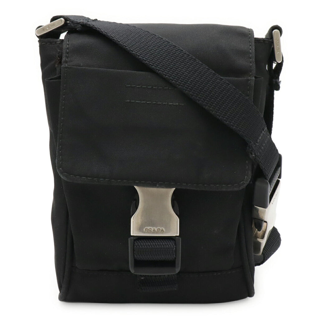Prada Triangle Logo Nylon Leather 2way Shoulder Bag