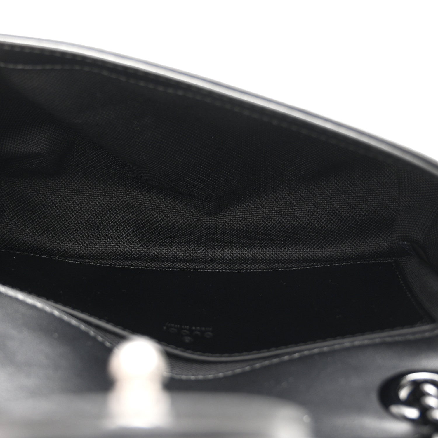 Calfskin Matelasse Monochrome Mini GG Marmont Shoulder Bag Black