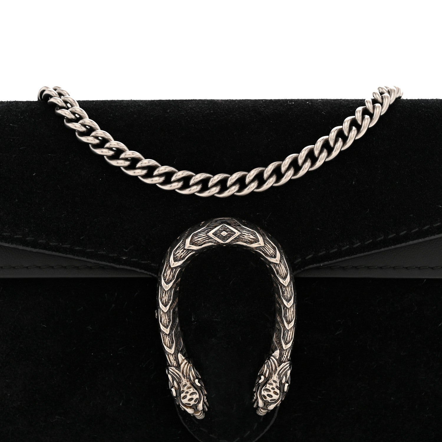 Suede Super Mini Dionysus Shoulder Bag Black