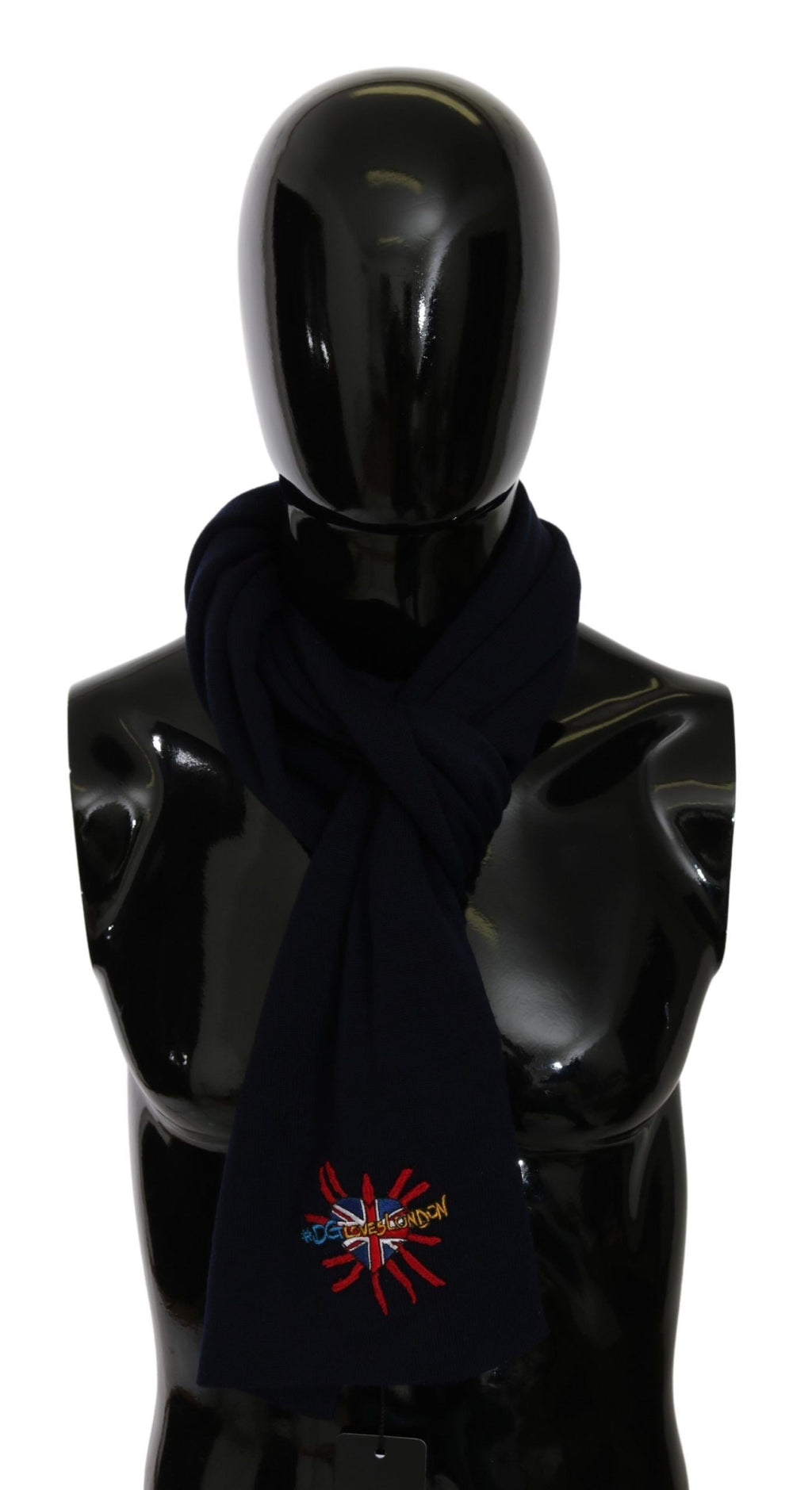 Dolce & Gabbana Blue #DGLovesLondon Wrap Shawl Wool Men's Scarf