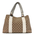 Monogram Medium Bamboo Bar Tote Off White