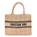 Raffia Cannage Medium Book Tote Natural