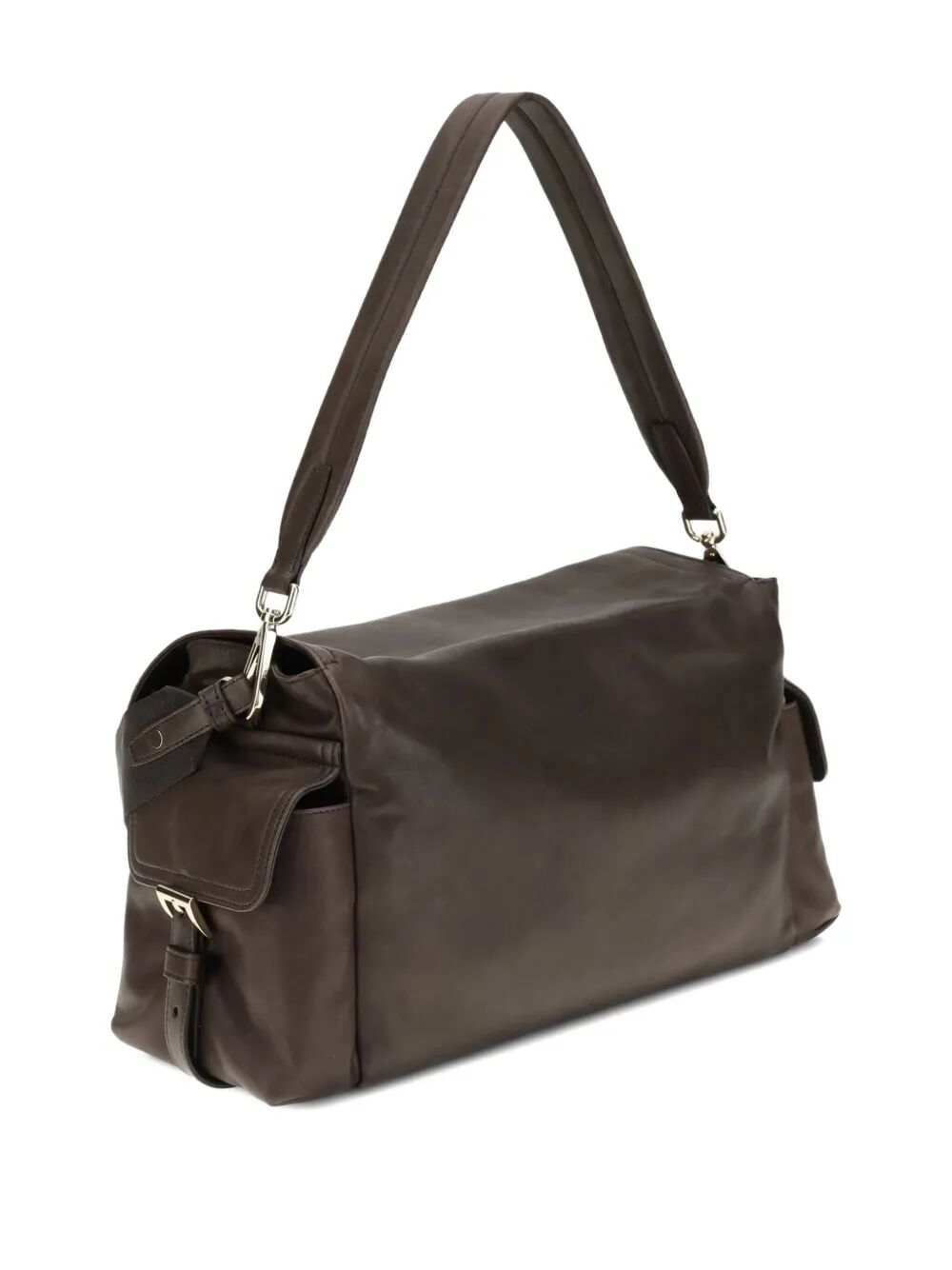 Prada Women Prada Explore Large Vintage Look-Treated Leather Shoulder Bag With Flap