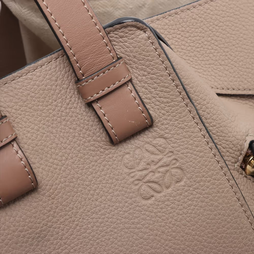 Loewe Hammock Medium Leather Two-Way Handbag Beige