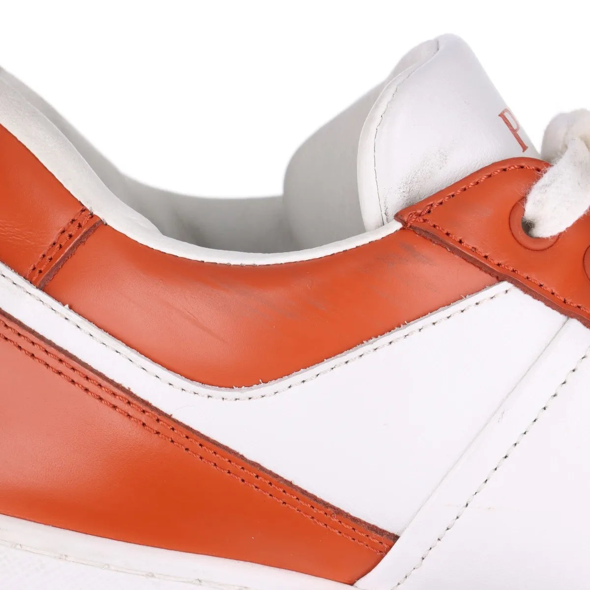 Prada Downtown Leather Sneaker Brown x White