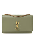 Grain De Poudre Medium Classic Monogram Kate Satchel Light Sage
