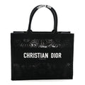 Embroidered 3D Macrame D-Lace Sun Medium Book Tote Black