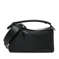 Calfskin Medium Puzzle Bag Black