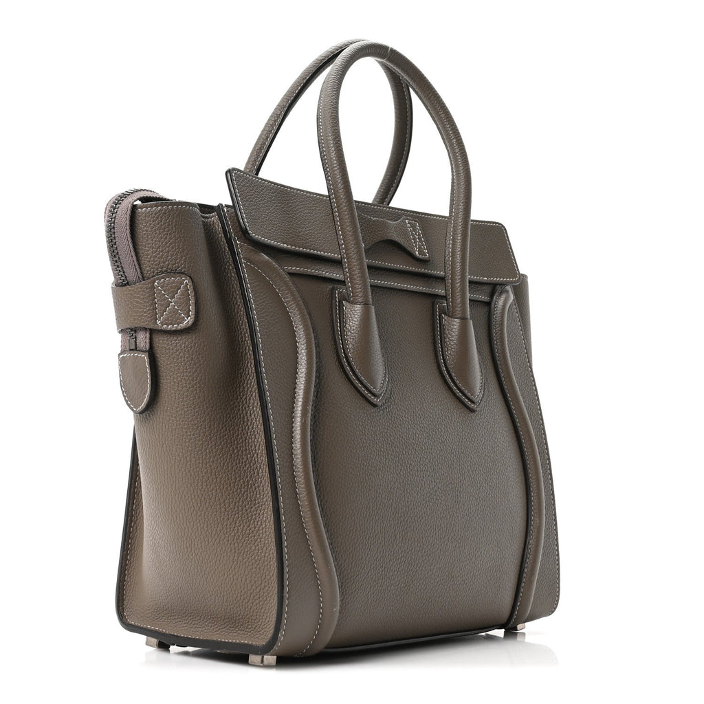 Drummed Calfskin Micro Luggage Souris