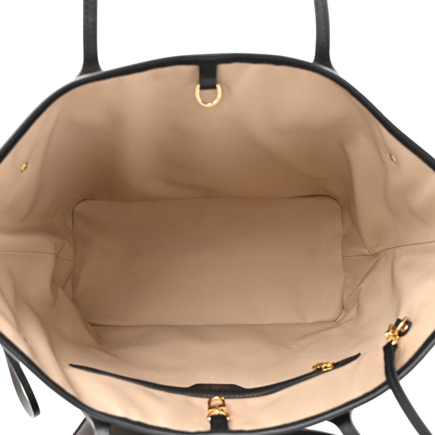 Cotton Monogram Embroidered Neverfull MM Beige Black