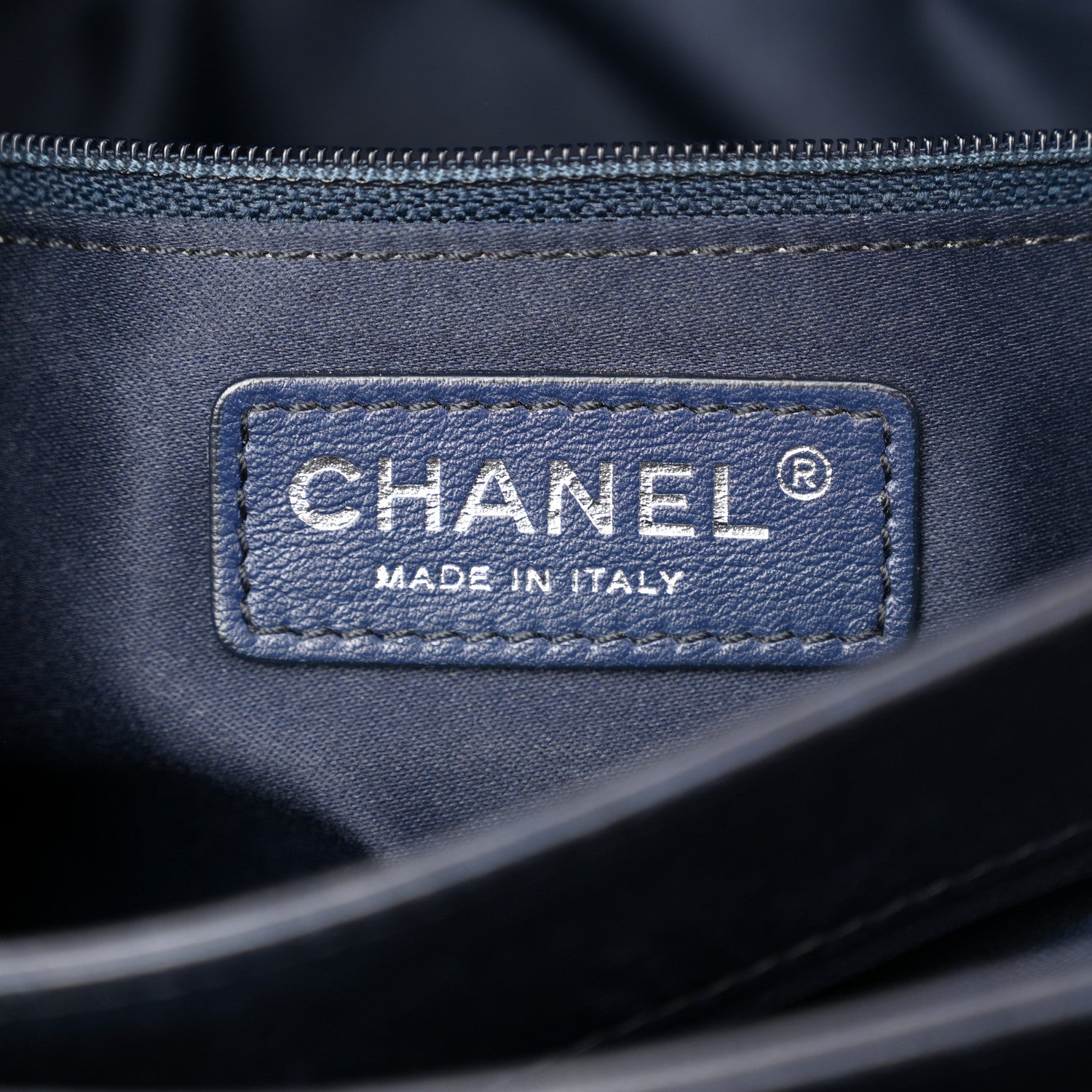 Lambskin Quilted Jumbo Chanel 3 Flap Navy