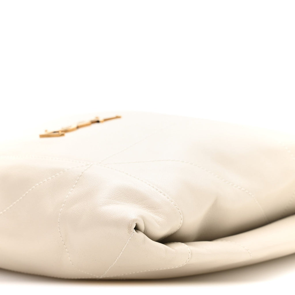 Lambskin Matelasse Monogram Medium Jamie 4.3 Pochon Blanc Vintage
