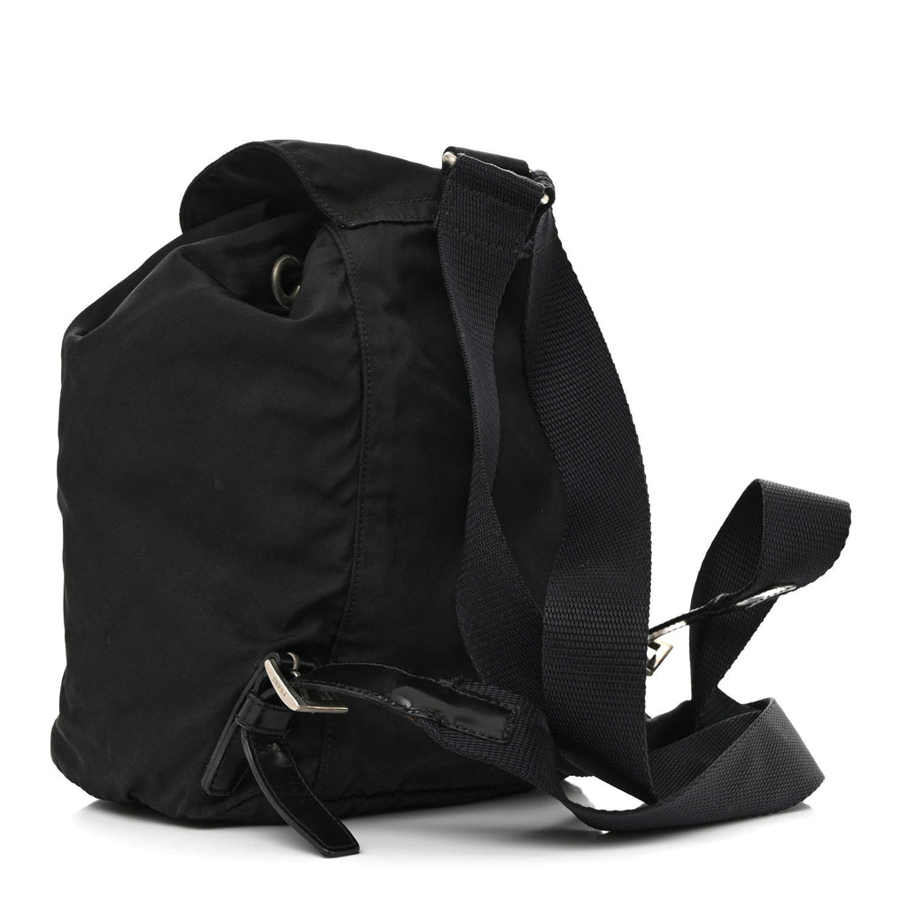 Nylon Vela Mini Cinch Backpack Black