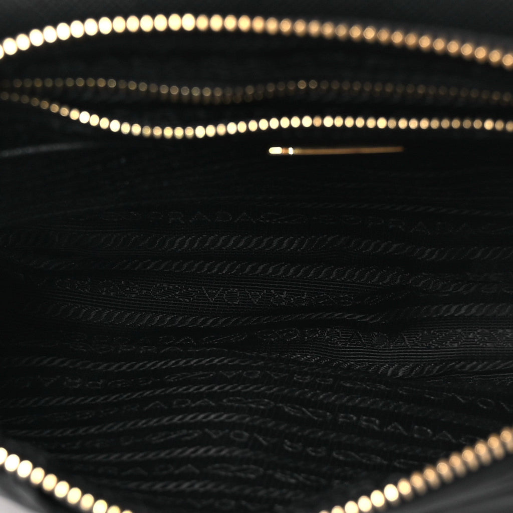 Tessuto Nylon Saffiano Crossbody Bag Black