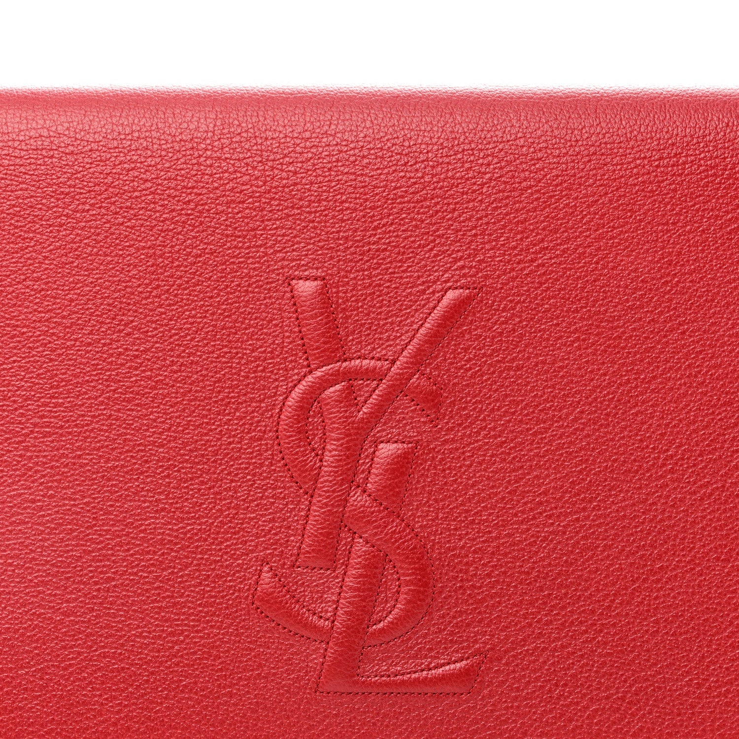 Calfskin Monogram Large Belle De Jour Clutch Red