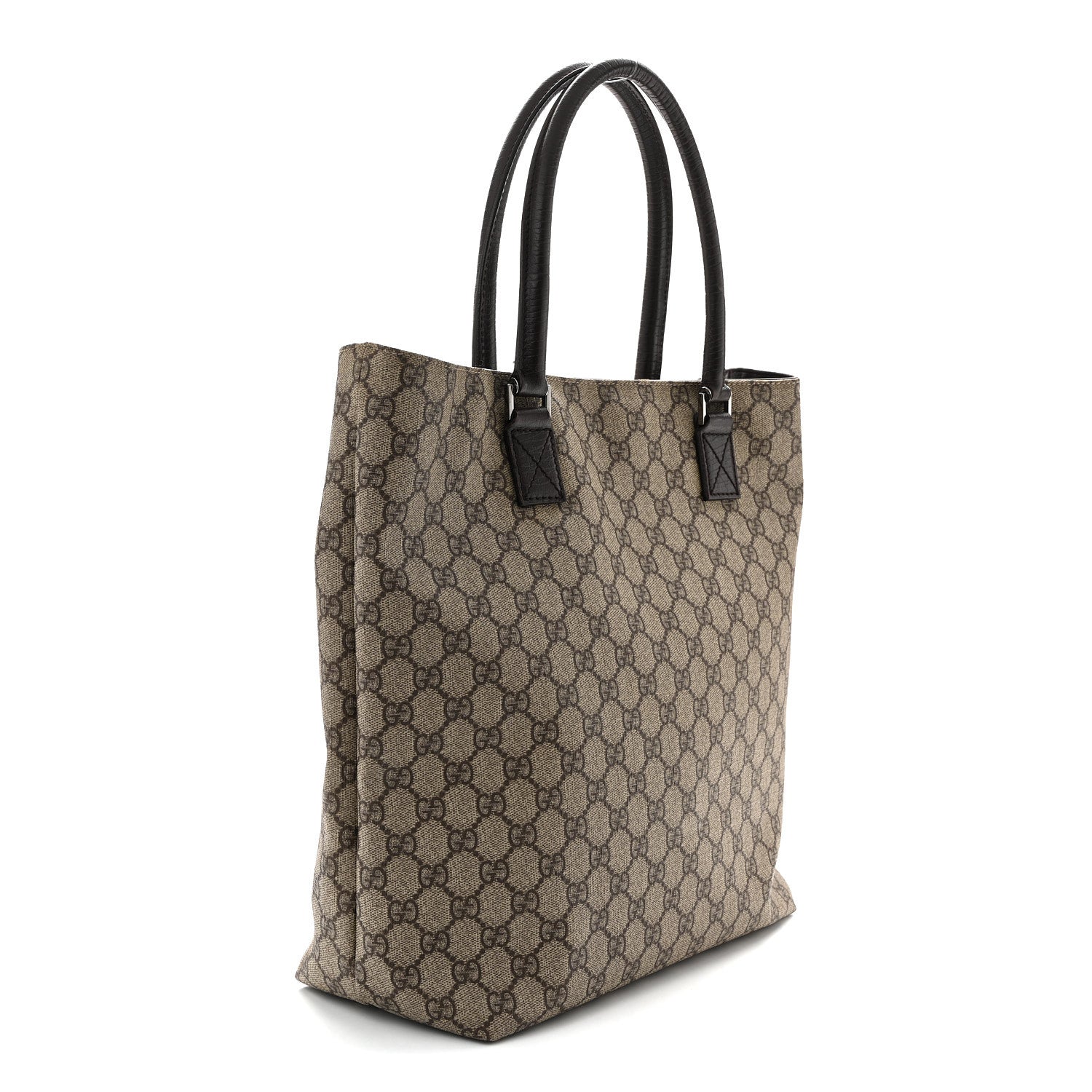 GG Plus Monogram Small Vertical Tote Dark Brown