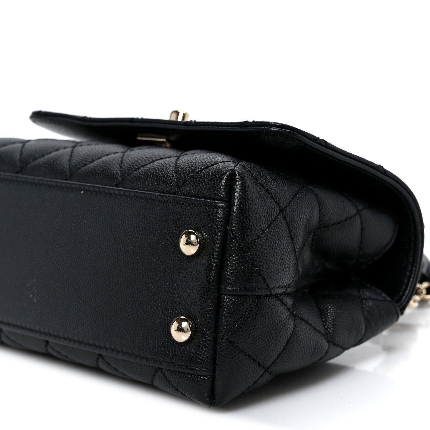 Caviar Quilted Extra Mini Coco Handle Flap Black
