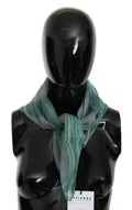 Costume National Green Silk Shawl Foulard Wrap Women's Scarf