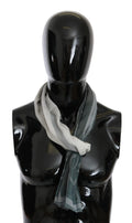 GF Ferre Gray Wool Viscose Foulard Patterned Branded Women's Scarf
