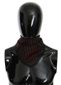 Costume National Black Orange 100% Silk Branded Women's Scarf