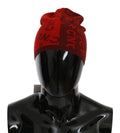 Costume National Red Wool Blend Branded Beanie Men's Hat
