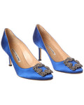 Manolo Blahnik Hangisi 70 Satin Pump (   ) Blue 5.5