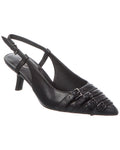 Ash Brenda Leather Slingback Pump Black