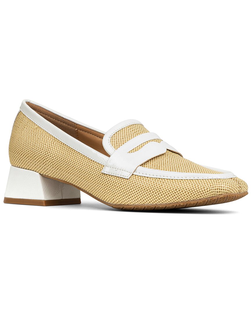 Donald Pliner Tristinar Raffia Loafer Pump White