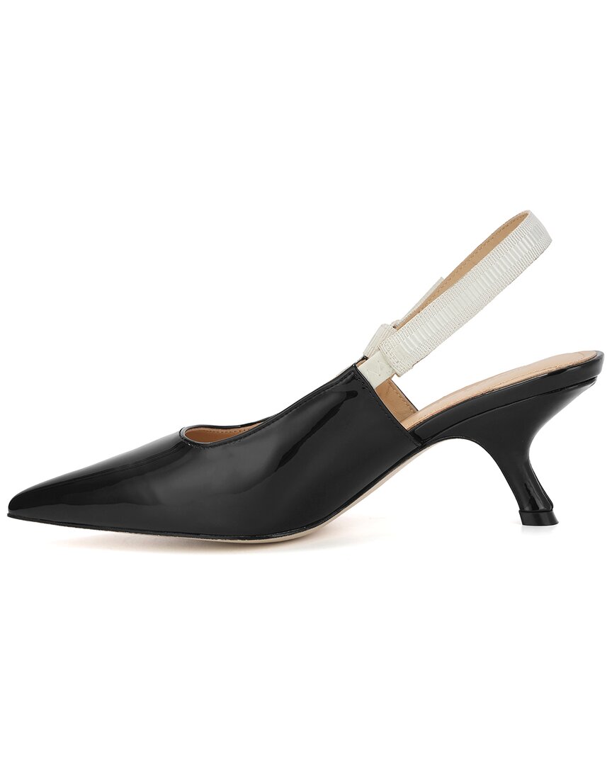 Tiffany & Fred Paris Patent Slingback Kitten Heel Pump