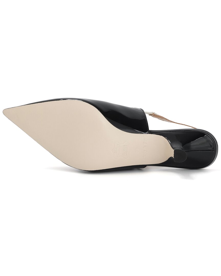 Tiffany & Fred Paris Patent Slingback Kitten Heel Pump