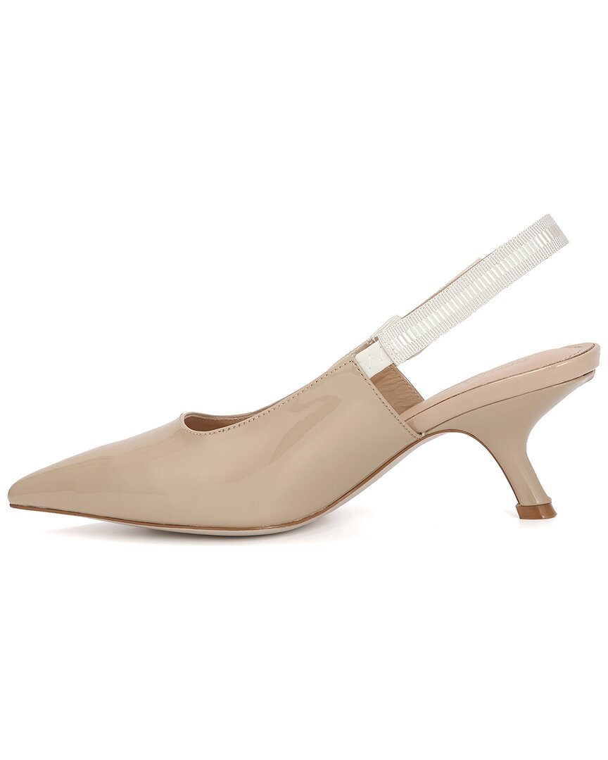 Tiffany & Fred Paris Patent Slingback Kitten Heel Pump