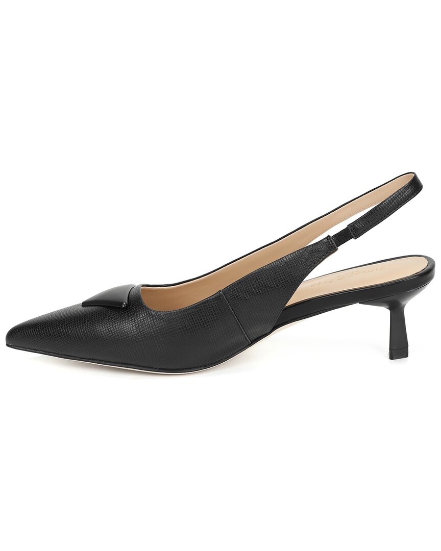 Tiffany & Fred Paris Leather Slingback Kitten Heel Pump