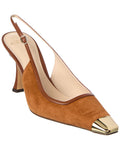 Alexandre Birman Olivia 85 Suede & Leather Slingback Pump