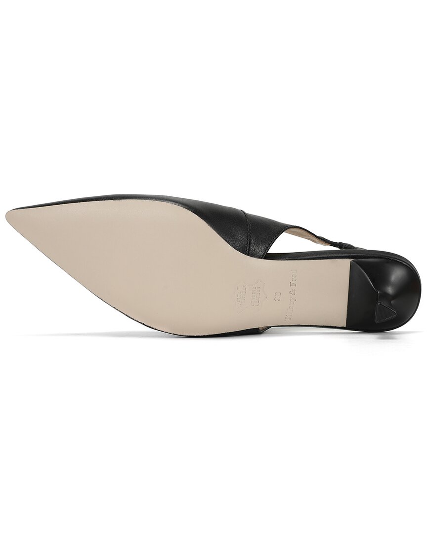 Tiffany & Fred Paris Leather Slingback Kitten Heel Pump
