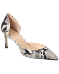 Stuart Weitzman Mara 75 D'orsay Snake-Embossed Leather Pump