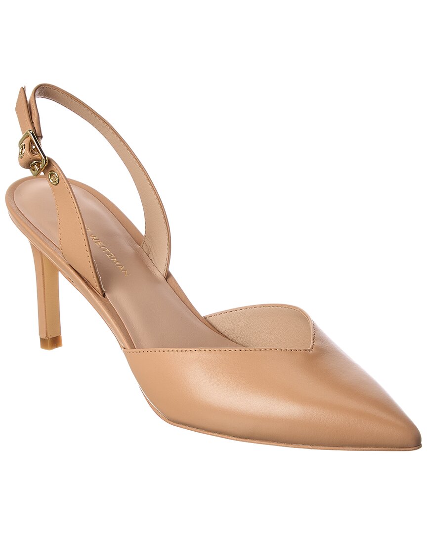 Stuart Weitzman Ryder 75 Leather Slingback Pump