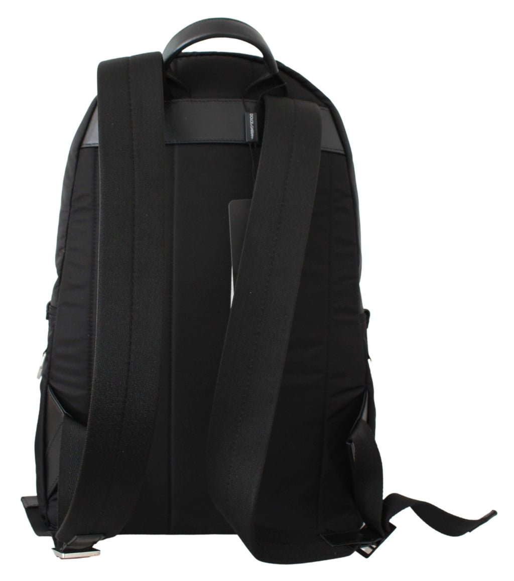 Dolce & Gabbana Black Golden Pig of the Year School Men's Backpack