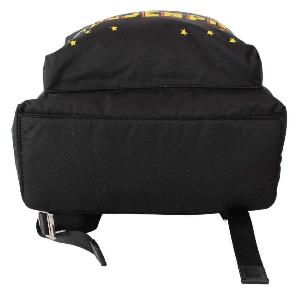 Dolce & Gabbana Black Golden Pig of the Year School Men's Backpack