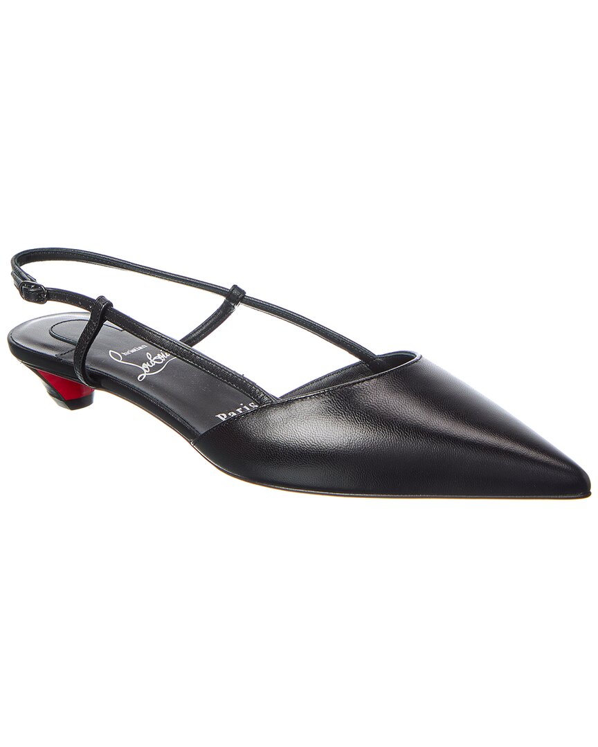 Christian Louboutin Miss Z Slingina 25 Leather Slingback Pump
