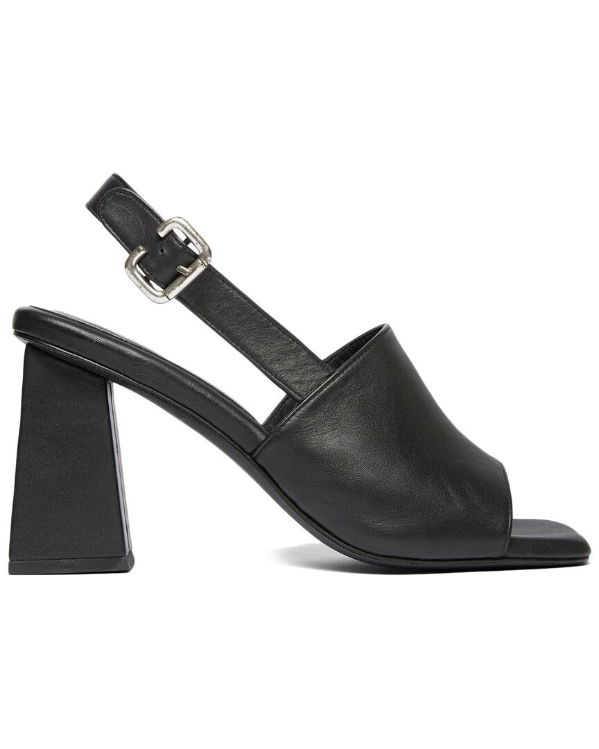 Freda Salvador Cecilia Leather Heel Black Calf