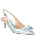 Gianvito Rossi Jaipur 55 Leather Slingback Pump Silver