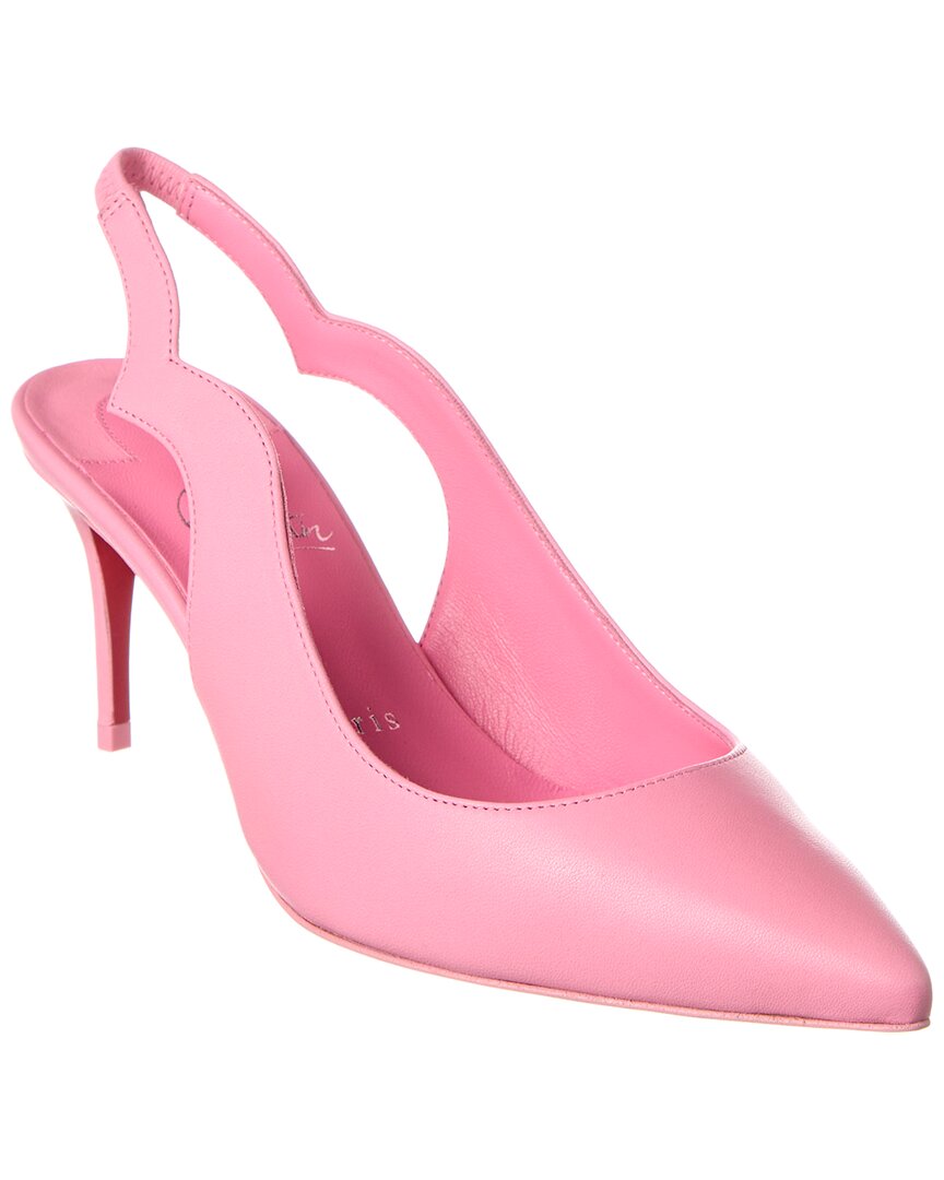 Christian Louboutin Hot Chick Sling 70 Leather Slingback Pump Pink