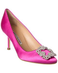 Manolo Blahnik Hangisi 70 Satin Pump Pink 36