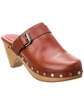 Isabel Marant Titya Modern Leather Clog Brown Multi