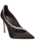 Giuseppe Zanotti Filipa Crystal 105 Satin Pump Black