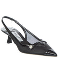 Jimmy Choo Amita 45 Mesh & Patent Slingback Pump